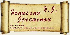 Hranisav Jereminov vizit kartica